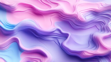 Naklejka premium Abstract fluid pastel landscape with pink and purple waves