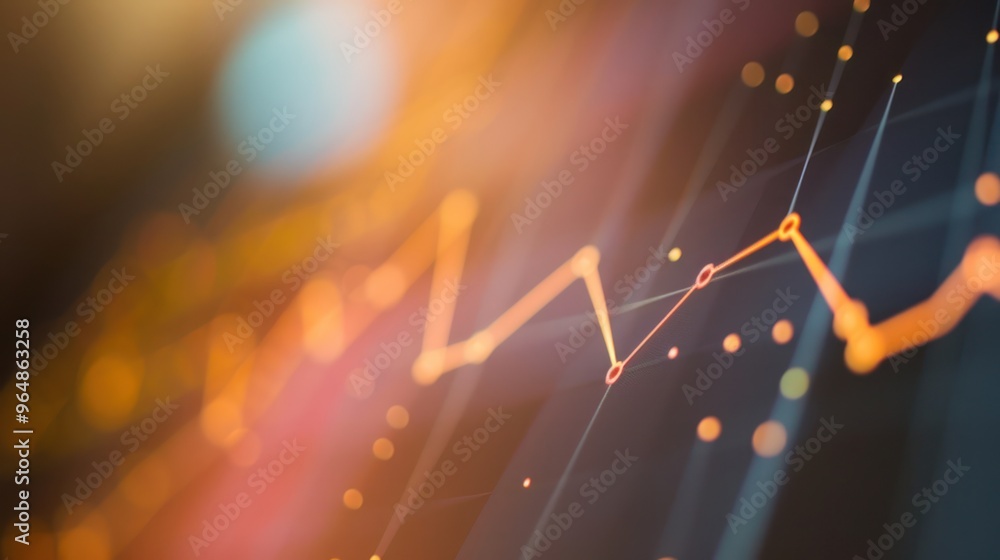 Poster abstract financial data visualization