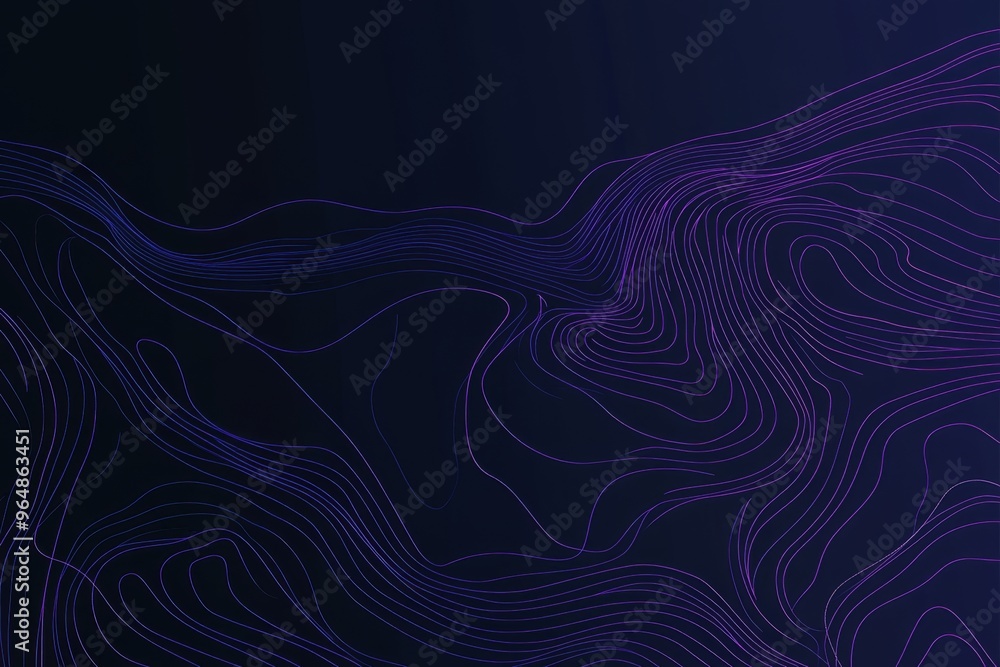 Aufkleber an abstract line art illustration with curved patterns on a dark background