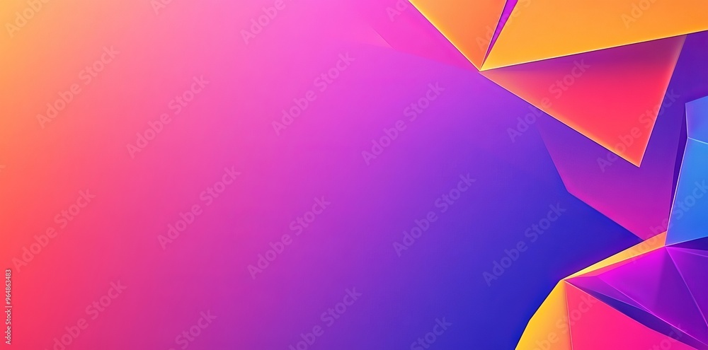 Poster line art style background illustration of a low poly triangle pattern
