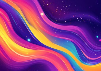 Colorful abstract illustration featuring smooth lines, colorful colors, and a futuristic aesthetic for presentations and digital backgrounds