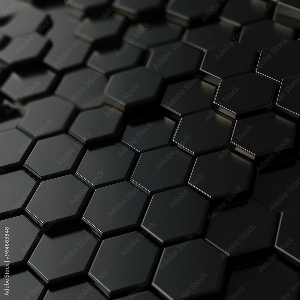 Poster abstract hexagon pattern