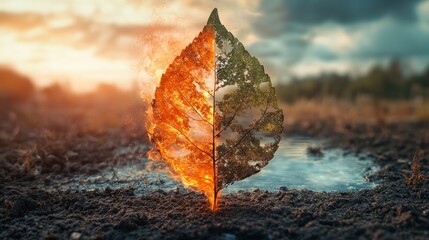 Symbolic Climate Change with Drought and Abundance Split Scene