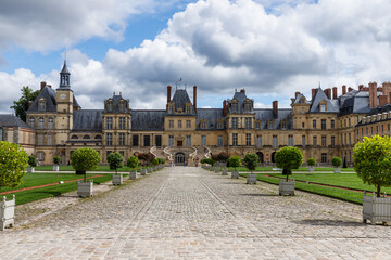 View of the royal residence in France