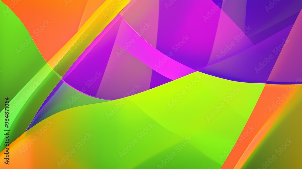 Poster Abstract background with vibrant colors and shapes creating a modern and dynamic composition, ideal for use as a backdrop for presentations, websites, or digital designs