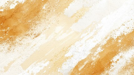 Captivating gold and white paint splashes meld into a modern, artistic background with hints of grunge and vintage elegance, perfect for creative projects