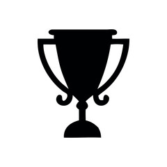 Trophy cup icon silhouette isolated on a white background,Eps 10.