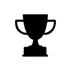 Trophy cup icon silhouette isolated on a white background,Eps 10.
