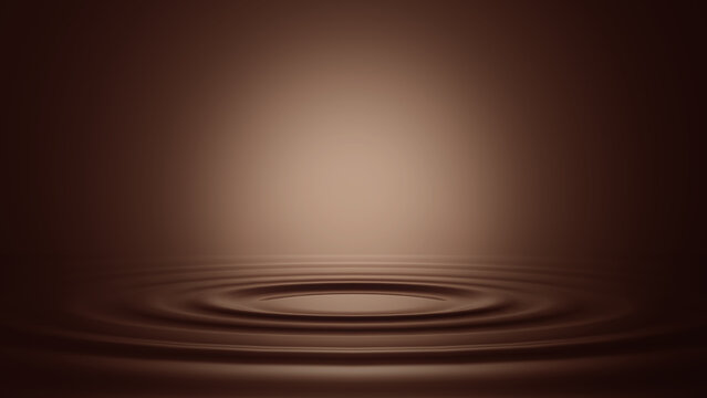 abstract chocolate ripple background, for cosmetic design, 3d render 8k