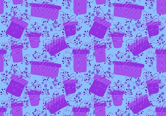 Birthday seamless pattern for wrapping paper and fabrics and linens