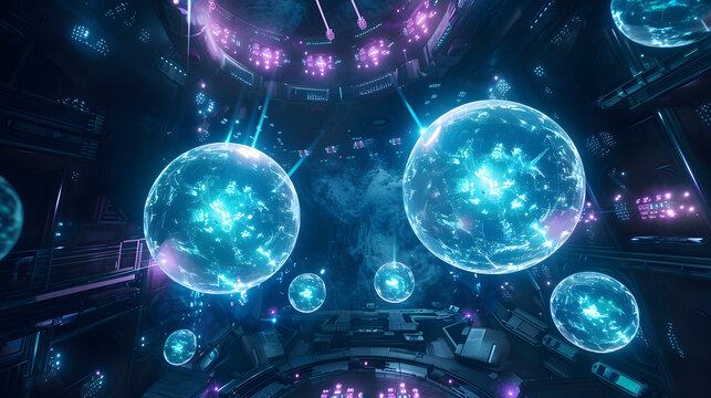 Subatomic particle chamber and quarks and leptons performing computations and force fields vibrating with information 