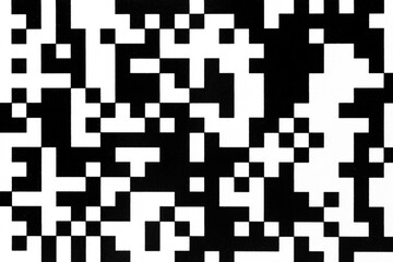 QR Code close up fragment abstract background.