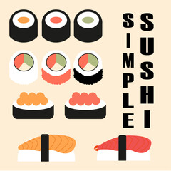 Simple sushi set
