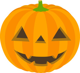 ハロウィンのカボチャ2.
ハロウィンのオレンジ色のカボチャイラストです。