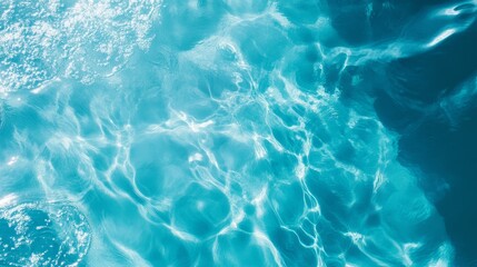 Obraz premium Water in swimming pool, top view. Pool water background