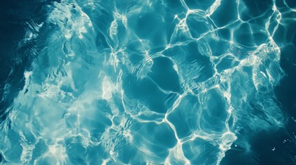 Obraz premium Water in swimming pool, top view. Pool water background