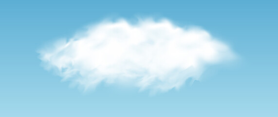 Realistic isolated cloud on transparent background.  set of realistic isolated fluffy cloud. Illustration of different types of cirrus and cumulus clouds. .
