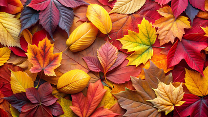 Autumn Leaves in Warm Sunlight