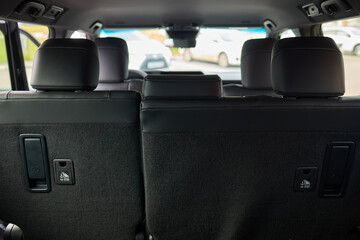 Modern SUVs have a stylish, spacious interior with foldable back seats and ample cargo space