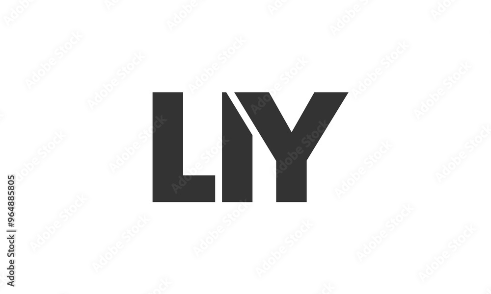 Poster liy logo design template with strong and modern bold text. initial based vector logotype featuring s