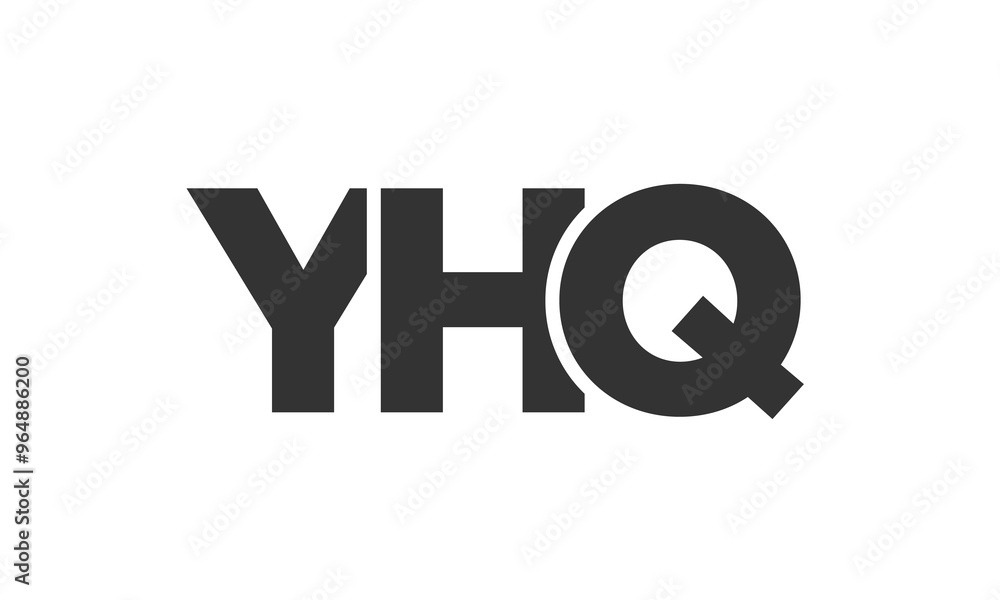 Poster yhq logo design template with strong and modern bold text. initial based vector logotype featuring s