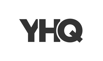 YHQ logo design template with strong and modern bold text. Initial based vector logotype featuring simple and minimal typography. Trendy company identity.