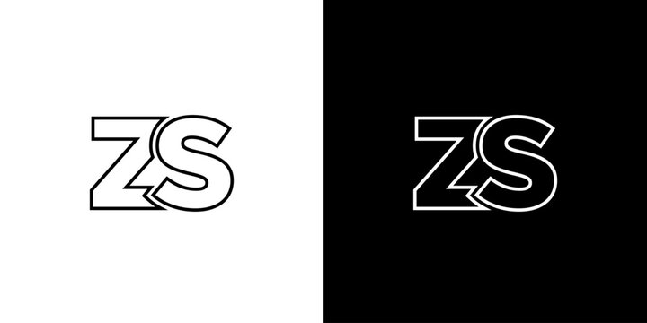 Letter Z and S, ZS logo design template. Minimal monogram initial based logotype.
