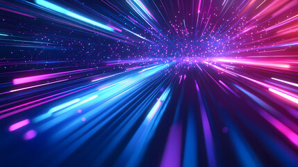 Obraz premium Futuristic energy trajectory with vibrant colors