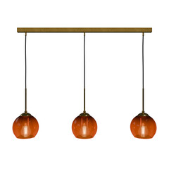 Three Pendant Lights on Transparent Background
