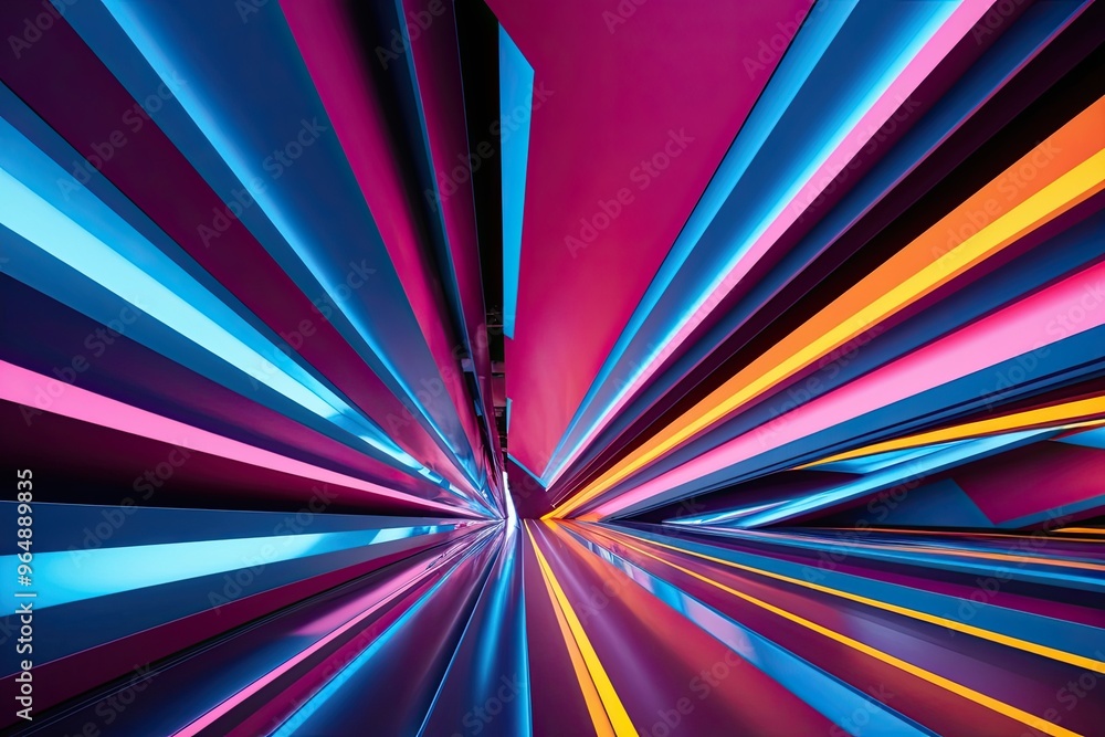 Poster vibrant three-dimensional backdrop with dynamic angular patterns and eye-catching visualization