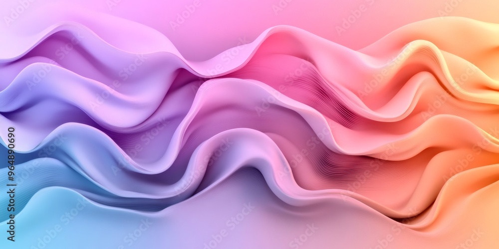 Poster abstract background with colorful wavy lines.
