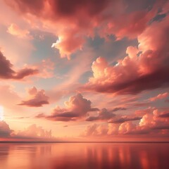 sunset over the ocean background 