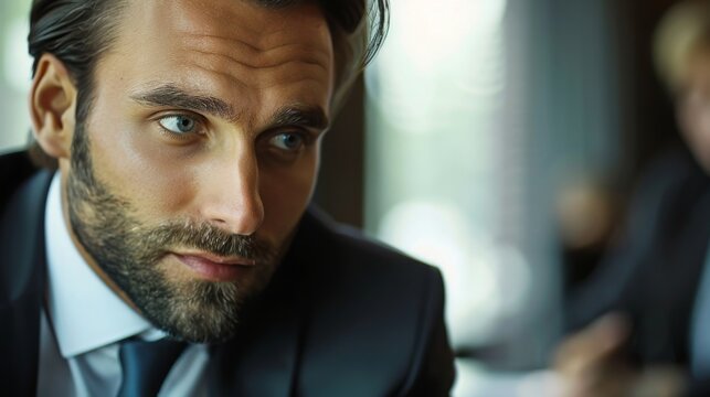 A Wealthy Individual Looks Disdainfully at Someone Less Fortunate, Reflecting the Social Class Differences and Economic Disparity Between Them