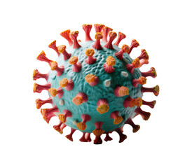 Corona Virus on White Background: Scientific Clip Art