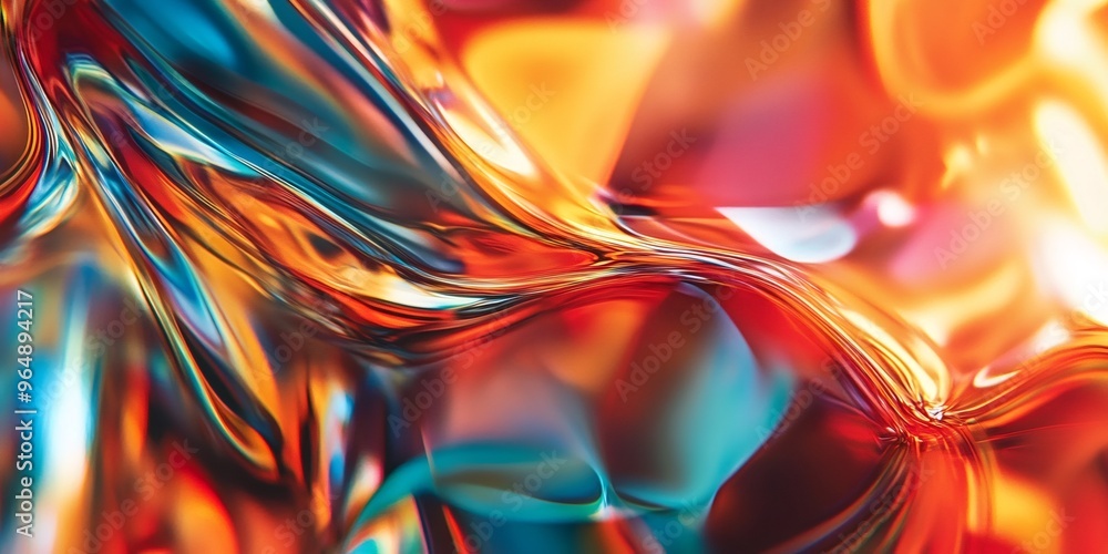 Poster abstract background with vibrant colors and flowing lines.