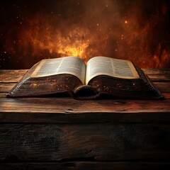 Glowing Ancient Scroll of Revelation with Divine Light