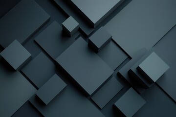 Fototapeta premium Innovative 3D Geometric Surface Design with Gloomy Layered Aesthetics and Impactful Style