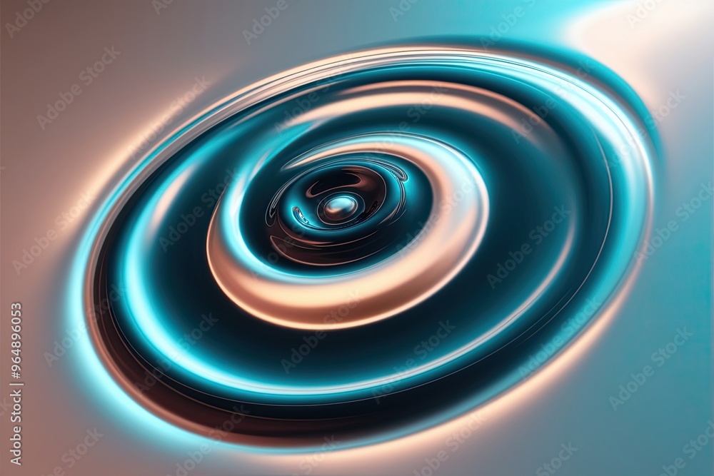 Poster luminous 3d fluid formations with dynamic ripple effects and advanced visualization techniques