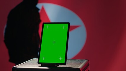 Mockup tablet used by North Korean state security services to coordinate terrorism attacks....