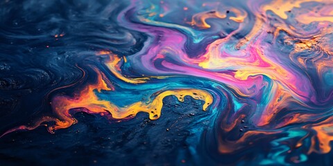 Abstract blue, pink, yellow and orange swirls with a textured background.