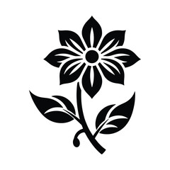 Minimalist Flower Silhouette Design for Creative Use