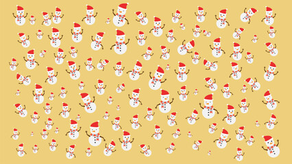 abstract snowman pattern suit fot christmas background or decoration holiday.