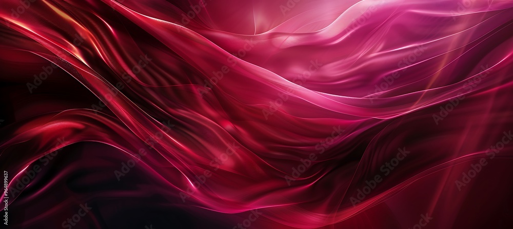 Poster red and black color flow on an abstract backdrop