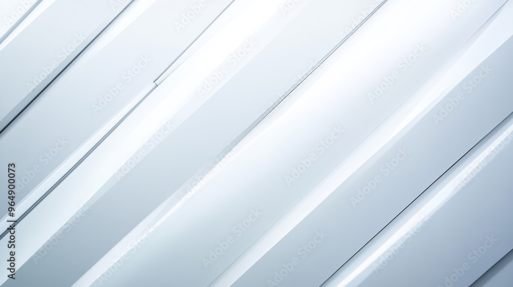 Aufkleber Abstract geometric diagonal lines in white, minimalistic design. Modern architecture and design concept