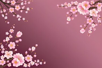 Cherry Blossom Dreams Decorative Floral Elements for Spring and Summer Backgrounds
