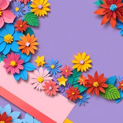 Colorful Paper Flowers Arrangement