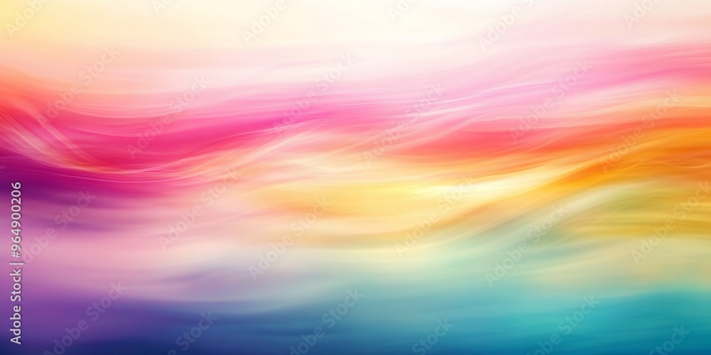Poster abstract colorful background with soft curves and blurred edges.