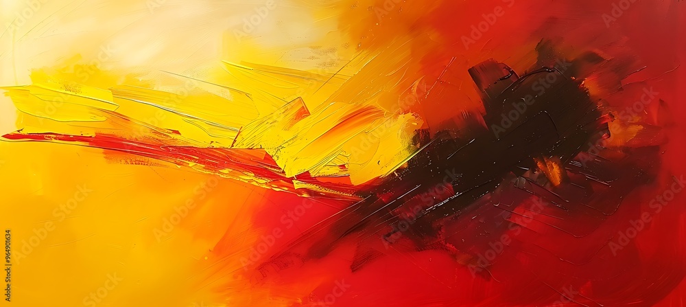 Poster bold orange and red gradient abstract pattern