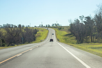 Curva en la ruta