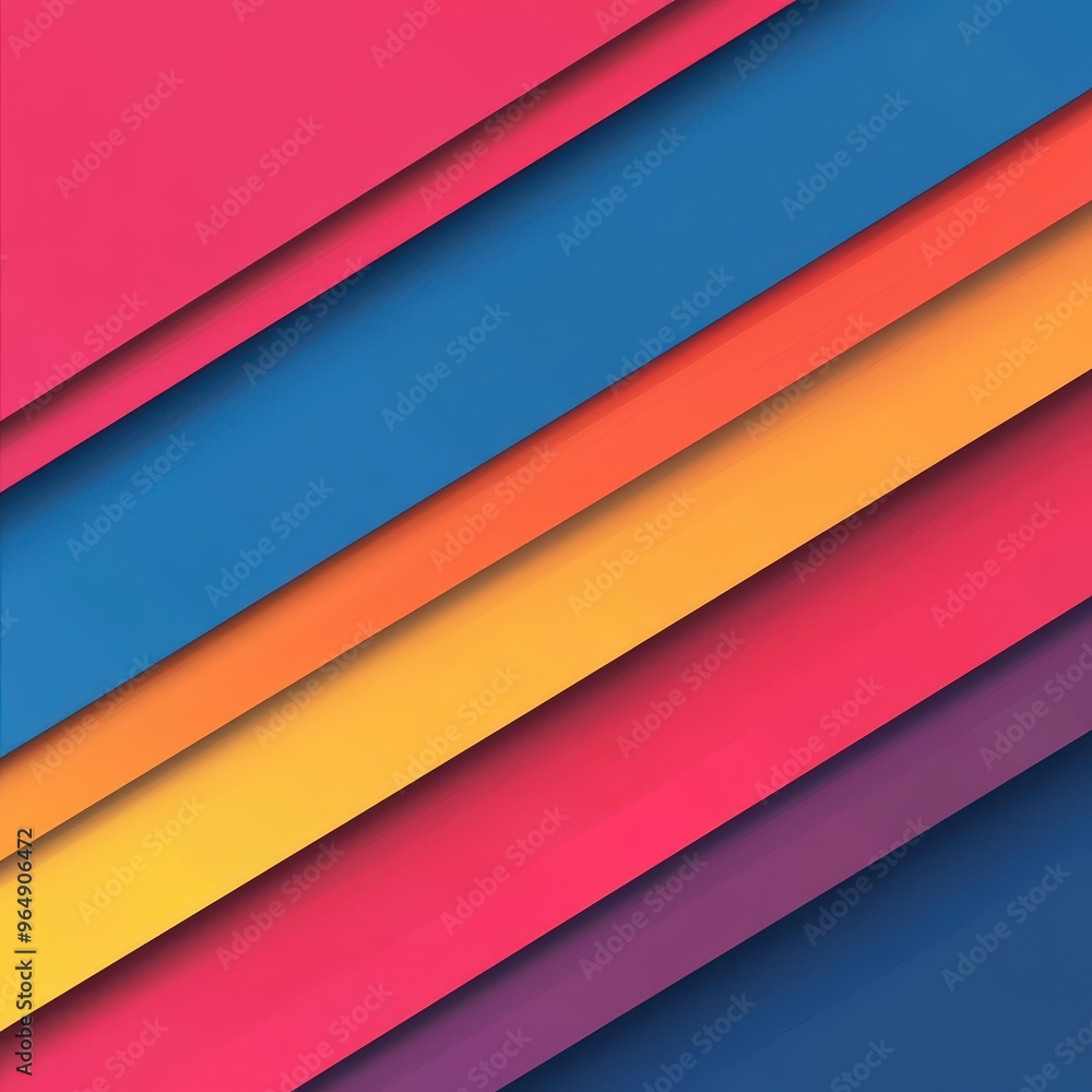 Poster modern material design with diagonal colorful layers for digital and print media.